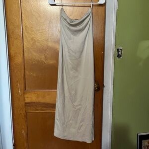 Old Navy Strapless Dress in tan
